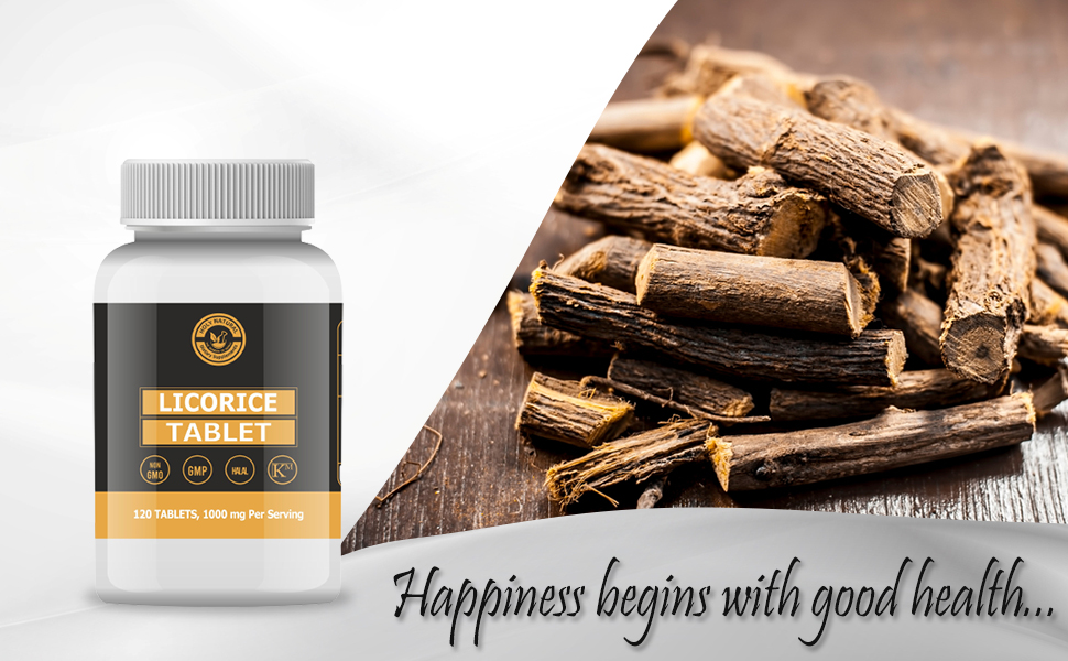 Holy Natural Licorice Tablets – 120 Tablets (500 mg Each) | Mulethi/Yashtimadhu | Supports Healthy Digestion & Gut Comfort
