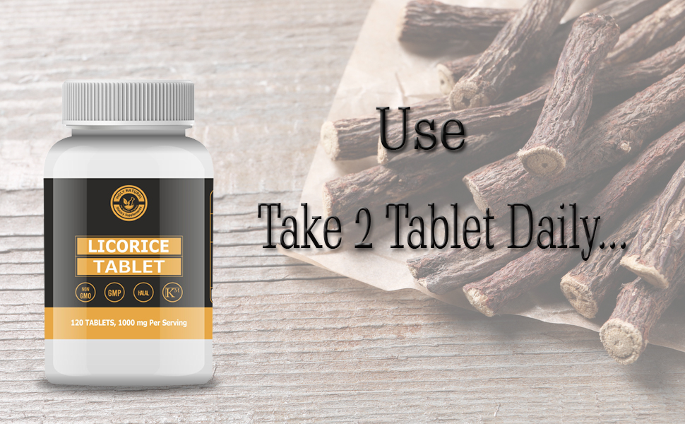 Holy Natural Licorice Tablets – 120 Tablets (500 mg Each) | Mulethi/Yashtimadhu | Supports Healthy Digestion & Gut Comfort