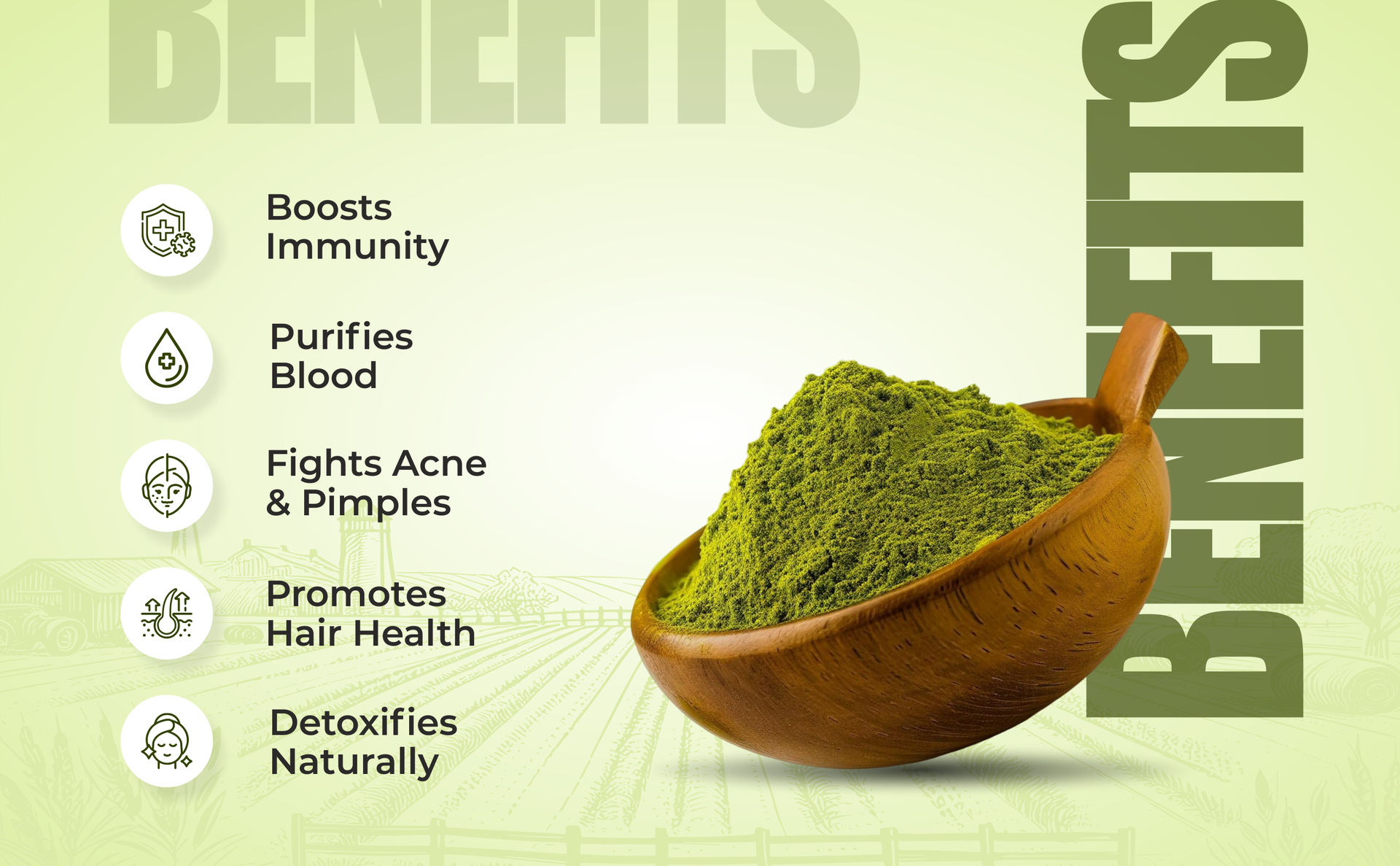 Natural & Organic Neem Leaf Powder 500Gm for Face Packs, Hair Care, Skin Health, Blood Purification, Immunity & Overall Wellness