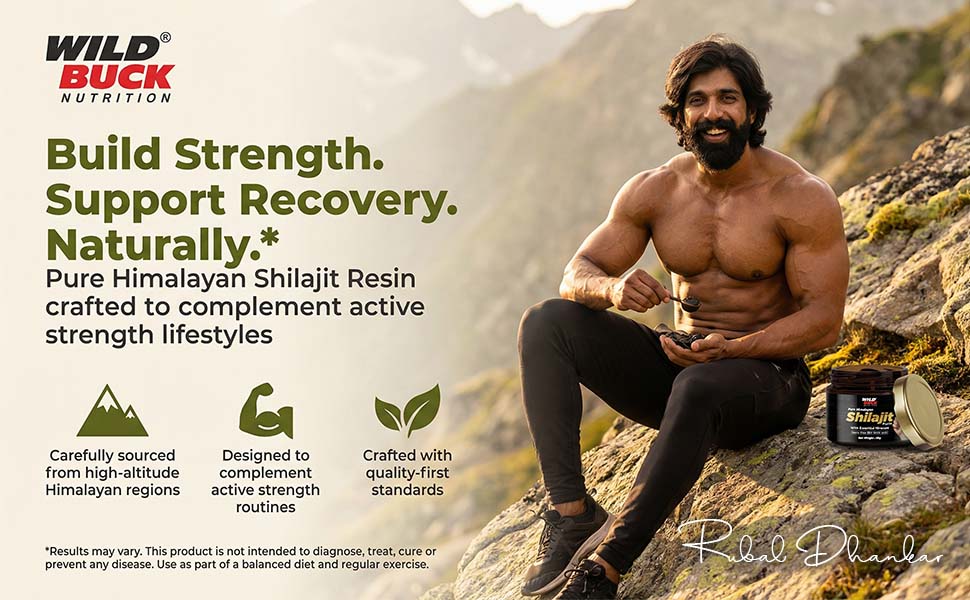 Wild Buck Nutrition Pure Himalayan Shilajit Resin 50g | 76%+ Fulvic Acid | Lab Tested & COA Verified | No Additives, No Preservatives | Authentic Ayurvedic Mineral Resin for Daily Wellness, Energy & Active Lifestyle Support