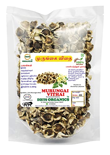 DIETS ORGANICS Murungai keerai seeds -200 /| Natural Moringa seeds/Moringa seeds/DRUMSTICK seeds raw -200Gms pack of 1