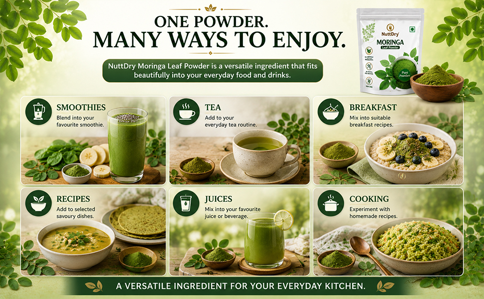 100% Pure Moringa Leaf Powder (200g)