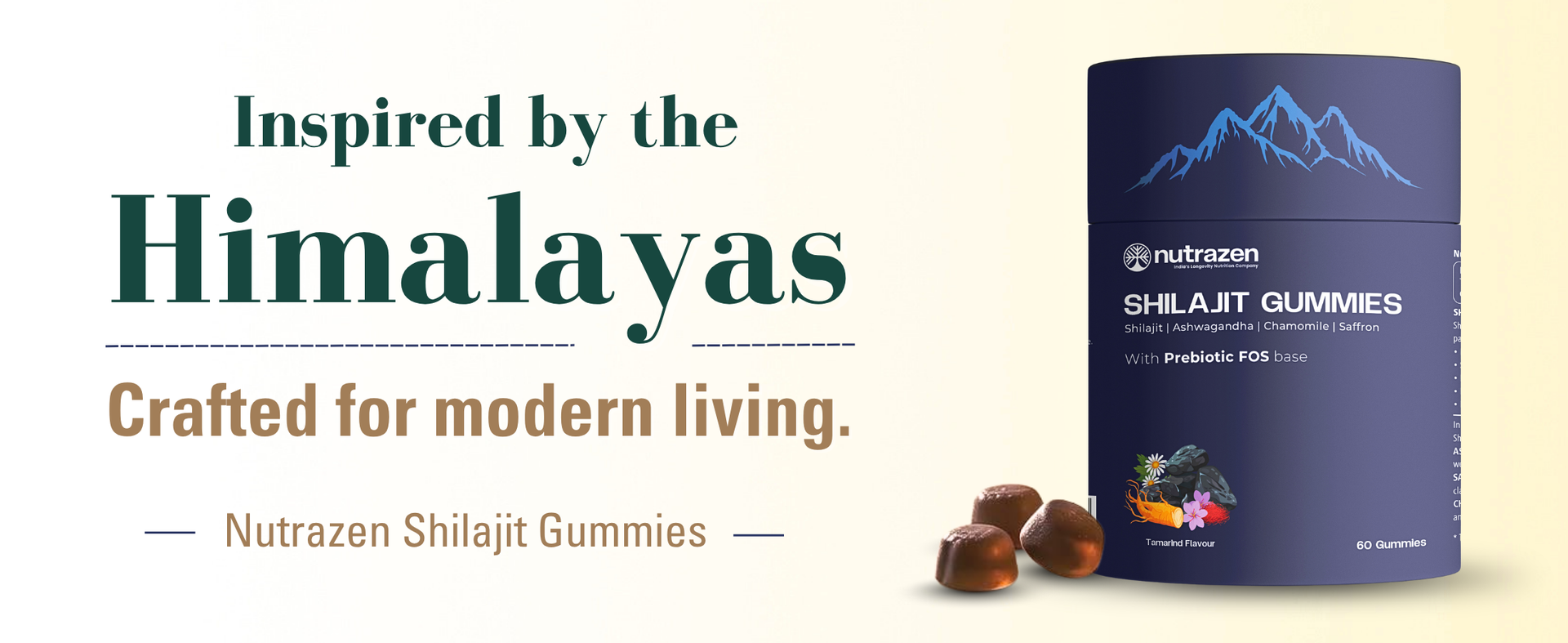 Nutrazen Himalayan Shilajit/Shilajeet - 60 Gummies | 400mg/Serving