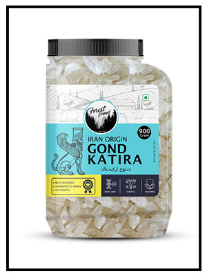 Forest Found Wild Gond Katira 900g | Natural Tragacanth Gum | Edible Gum for Cooling Properties for Summer Drinks, Desserts & Shakes | Body Cooling Ayurvedic Superfood
