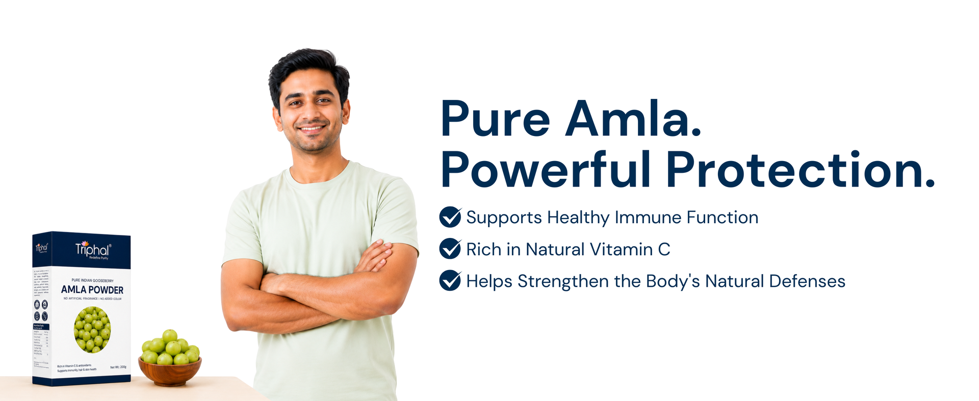 TRIPHAL Amla Powder 200g | Edible Grade – Eat or Apply | Indian Gooseberry (Emblica officinalis) Amalaki Churna for Daily Use & Hair Mask | Single Herb, No Fillers, No Added Colour