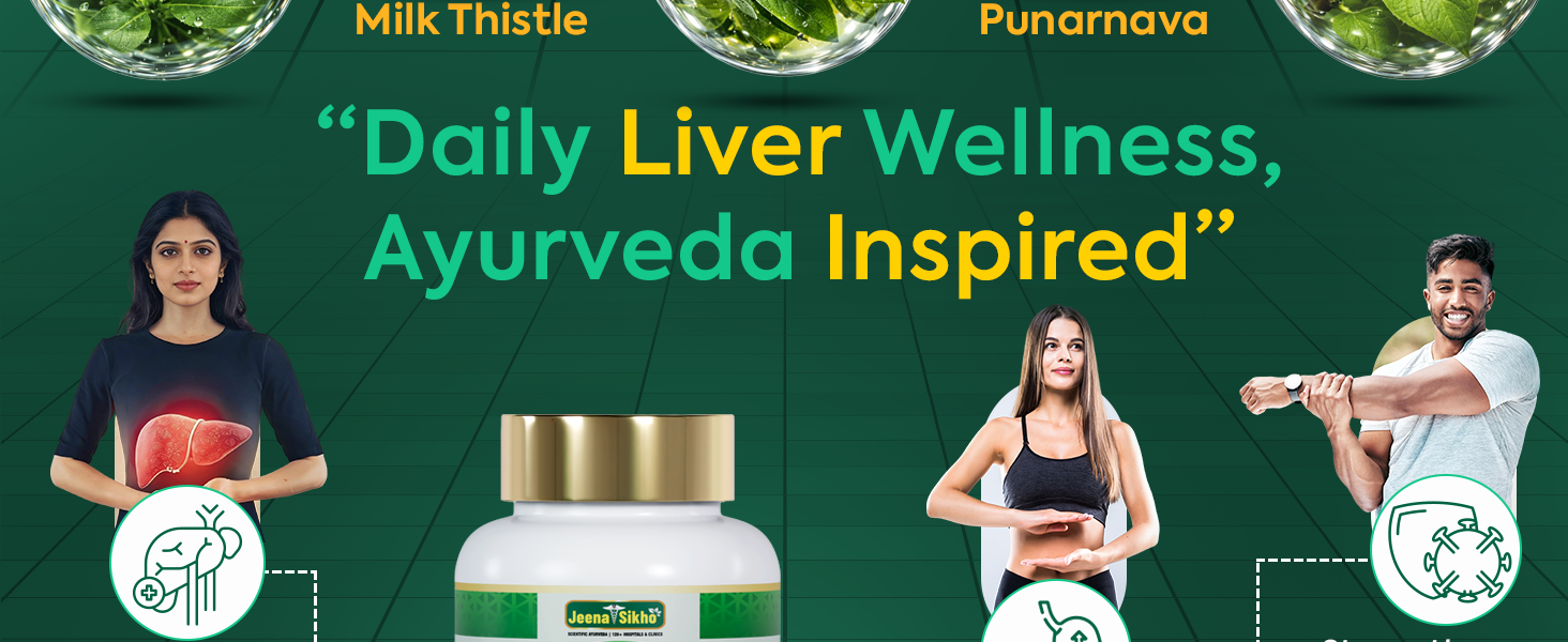 Jeena Sikho Livo Herb Shield | Ayurvedic Herbal Capsules with Kalmegh, Kutki & Guduchi | Herbal Supplement for Daily Use | 60 Capsules