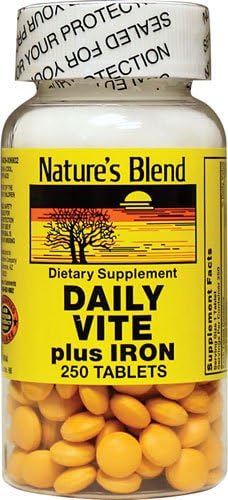Daily Vite Plus Iron 250 Tabs 3