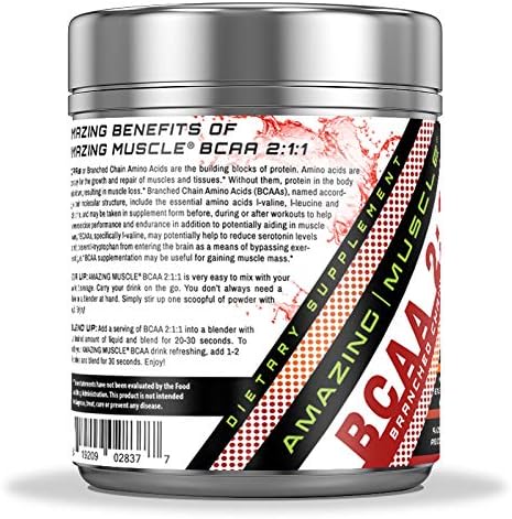 Amazing Muscle BCAA 2:1:1 Branched Chain Amino Acids Supplement | 6,000 Mg Per Serving | Fruit Punch Flavor | 30 Servings 3