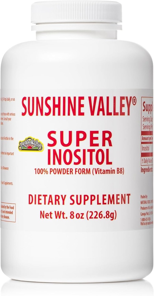 Sunshine Valley® Super Inositol, Vitamin B8 Powdered Dietary Supplement, Natural PCOS Fertility Supplement, Hormonal Balance & Healthy Ovarian Function Support - 4 oz 6