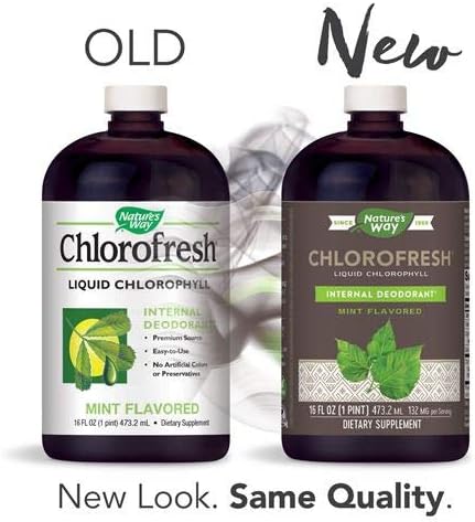 Nature's Way Chlorofresh Liquid Chlorophyll Internal Deodorant 16 Fluid Ounces, Mint Flavor, Pack of 2 3