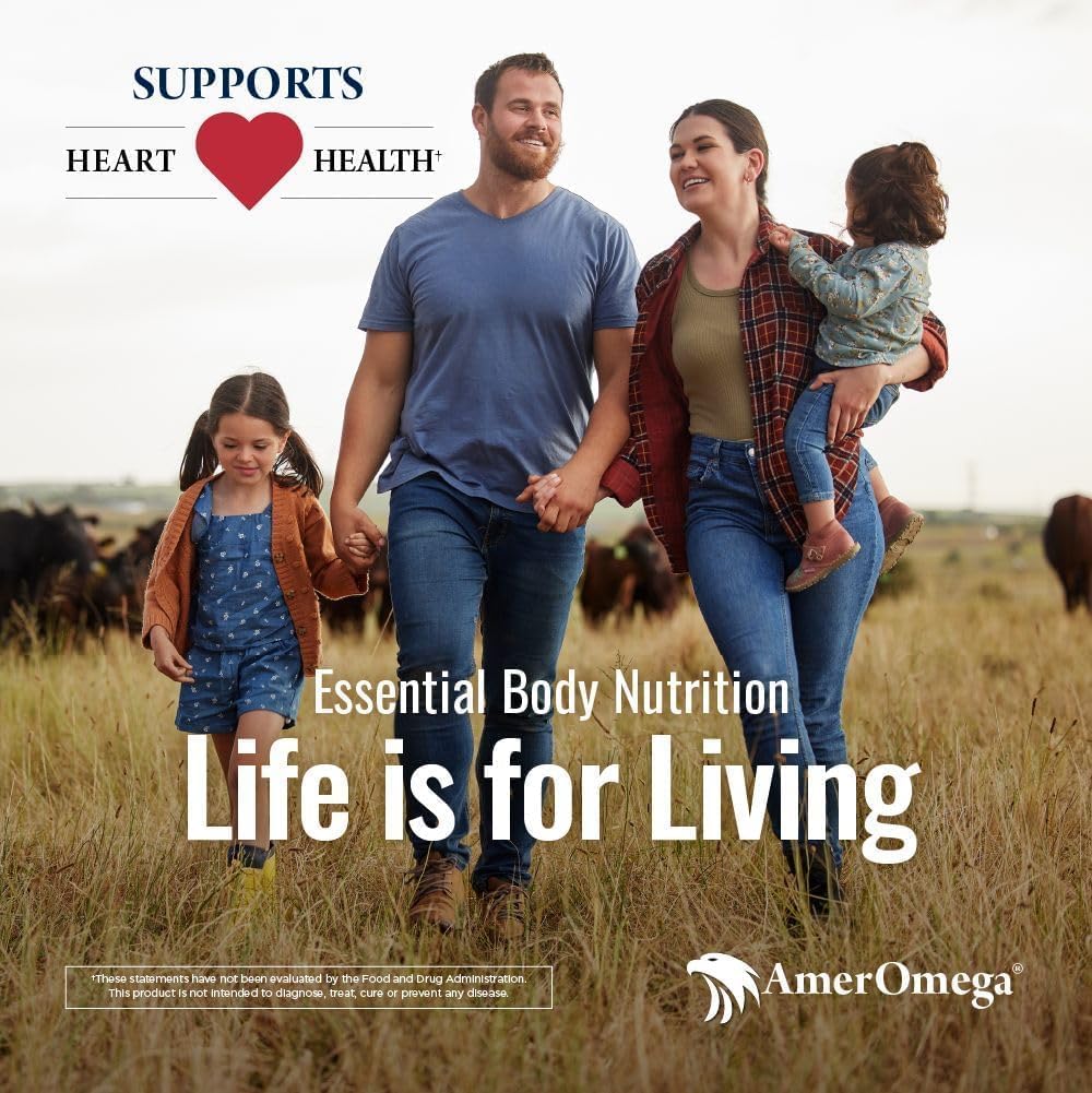 AmerOmega Triglyceride Omega-3 Fish Oil for Heart Health Support - Wild-Caught Alaskan Walleye Pollock - American-Sourced, American-Made - Non-GMO, Gluten-Free & Dairy-Free - 120 Softgels 3