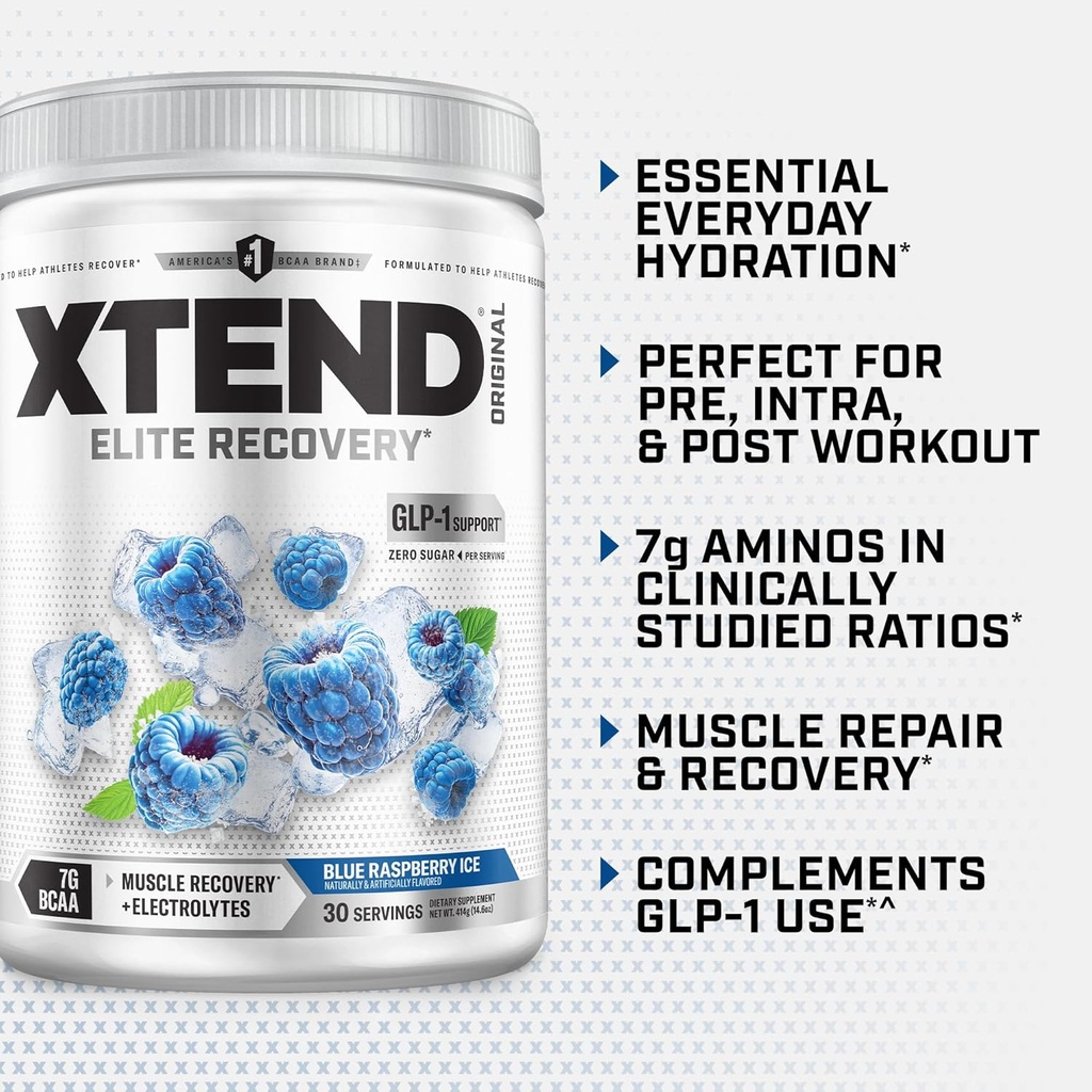 Xtend XTEND Original BCAA Powder 7g BCAA and 2.5g L-Glutamine, Sugar Free Post Workout Muscle Recovery Drink with Amino Acids for Men & Women, 30 Servings 5
