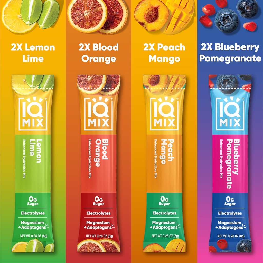 IQBAR Brain and Body Keto Protein Bars - 12 Count Chocolate Lovers Variety Low Carb, Vegan Bars & IQMIX Sugar Free Electrolyte Powder Packets - 8 Count Sampler Pack Keto Electrolytes with Lions Mane 3