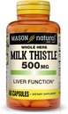 MASON NATURAL Milk Thistle 500 mg - Support Healthy Liver Function, Cleanse and Detox, Herbal Dietary Supplement, 60 Capsules 2