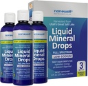 Liquid Mineral Drops - Trace Mineral Supplement | Full Spectrum Minerals | Ionic Liquid Magnesium, Chloride, Potassium | Low Sodium | Energy, Electrolytes | 288 Day Supply, 8 fl oz (Pack of 3) 2