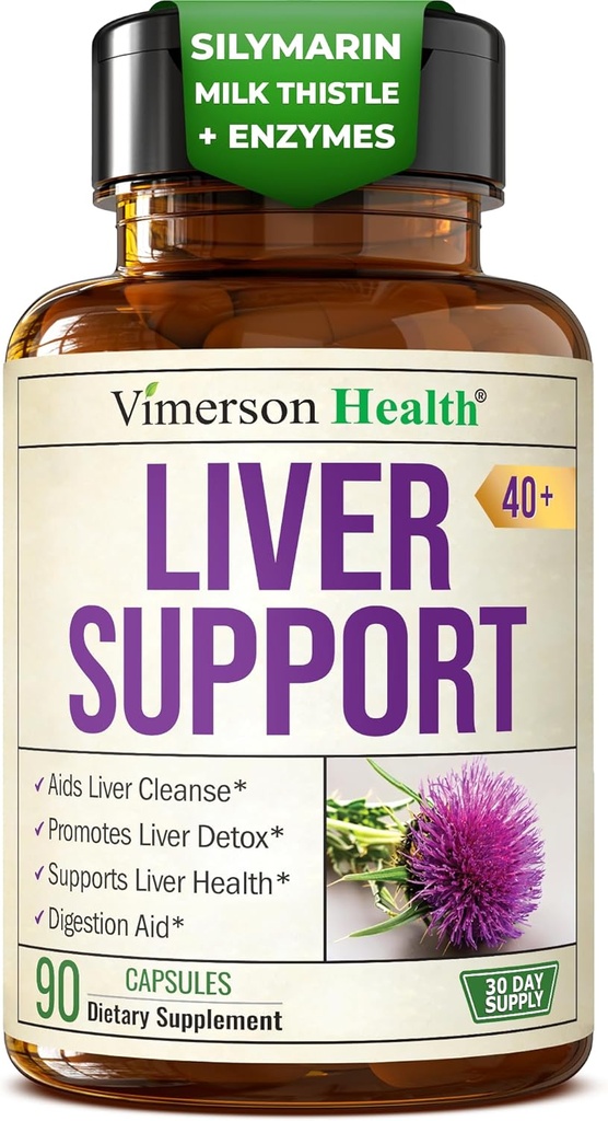 Vegan Liver Cleanse Detox & Repair – Dandelion Root Supplement with Milk Thistle & Artichoke Extract for Enzyme Support, Energy & Healthy Digestion – Herbal Liver Support Supplement. 90 Capsules, 40+ 2