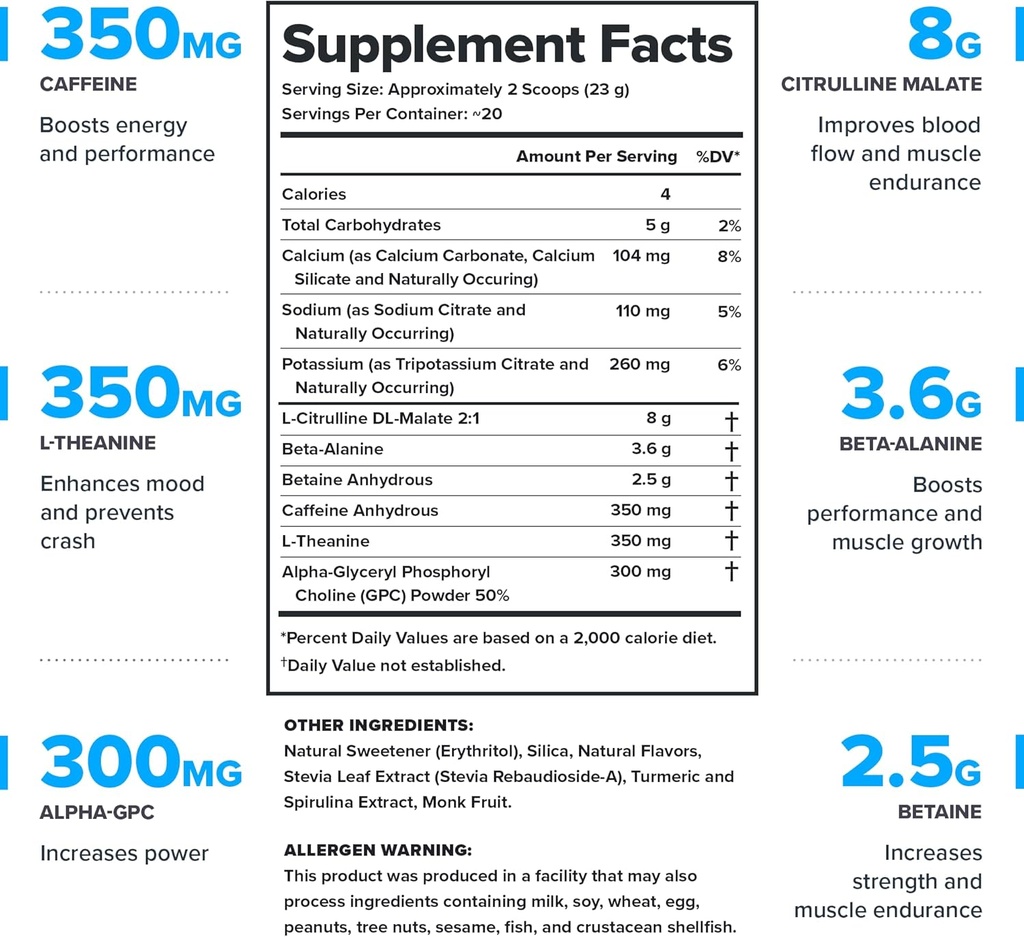 LEGION Pulse Pre Workout - All Natural Nitric Oxide Preworkout Drink to Boost Energy, Creatine Free, Naturally Sweetened, Beta Alanine, Citrulline, Alpha GPC (Mojito) 3