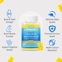 Calcium Magnesium Zinc Gummies for Adults & Kids,Sugar Free Calcium Citrate Supplement,High Absorption Magnesium Glycinate Gummies with Vitamin D3 & K2 - Bone & Muscle & Immune Health(60 Count) 5
