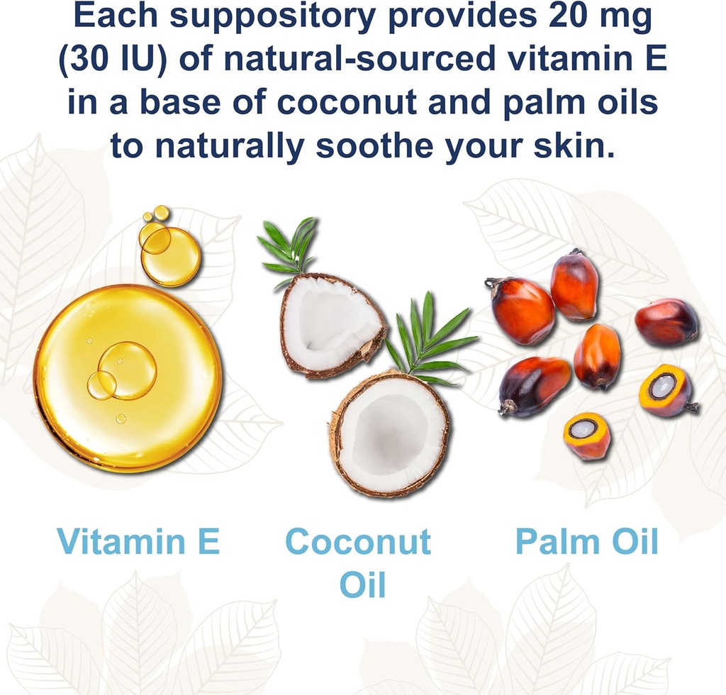 Carlson - Key-E Suppositories, 30 IU Vitamin E Suppository, Lubricates Dry Areas, Treatment for Women and Men, Vaginal & Rectal, 24 Count 5