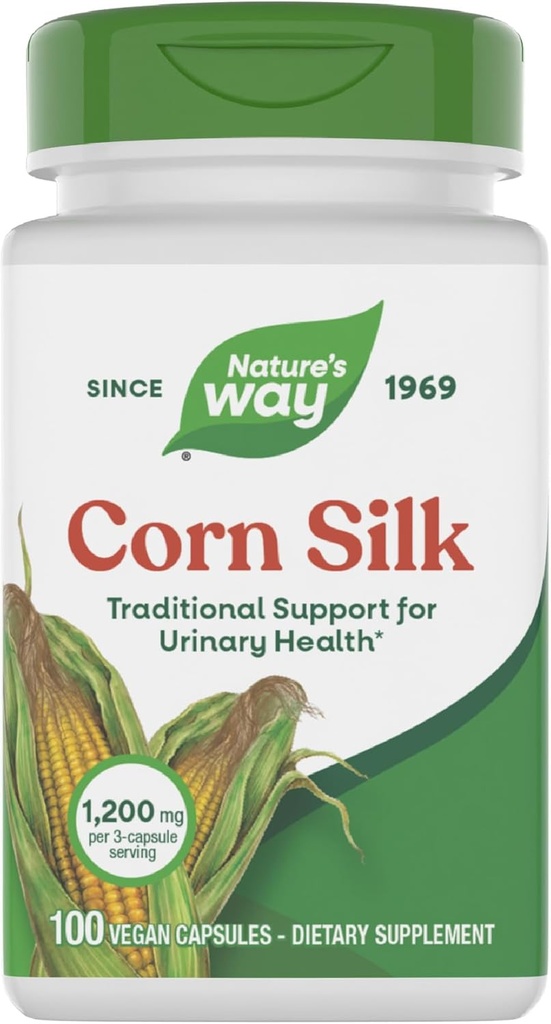Nature's Way Corn Silk - 1,200 mg per 3-Capsule Serving - Traditional Urinary Health Support* - Corn Silk Dietary Supplement - Vegan & Gluten Free - 100 Vegan Capsules 2