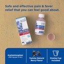 Mommy's Bliss Children's Pain and Fever Reducer, Kids Acetaminophen, Dye Free, Delicious Mixed Berry Flavor, Ages 2+, 4 Fluid Ounces 3