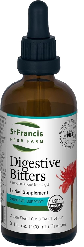 St. Francis Herb Farm - Digestive Bitters 100ml - Herbal Supplements - Organic, Non GMO, Vegan, Gluten Free, Dairy Free 2