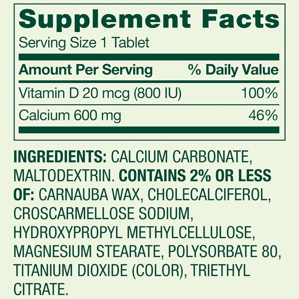 Spring Valley Calcium 600 mg Plus Vitamin D3, 250 Coated Tablets. Bone Health Support Supplement. 800 IU Vitamin D per Tablet Bundle with 45 Diabetes Decoded 4