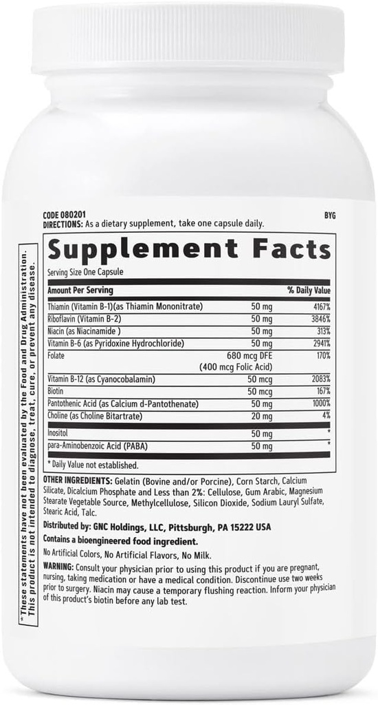 GNC B-Complex 50 | Cellular Energy Production | 90 Capsules 3