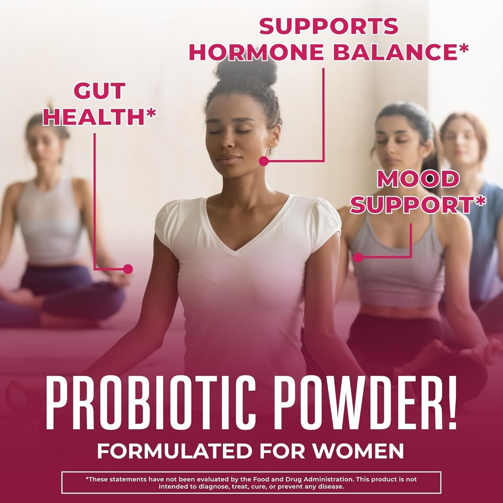 MaryRuth Organics 3-in-1 Probiotics for Women, Clinically Tested, Vaginal Probiotics for Digestive Health & Hormonal Support, Womens Probiotic Powder, Gut Health, 50 Billion CFU, Allergen Free, 0.5 oz 3