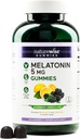 NatureWise Melatonin Gummies 5mg - Non-Habit Forming Sleep Support Supplement with Ashwagandha, Valerian Root - BlackBerry-Lemon Flavor - Vegan, Gluten Free, Non-GMO - 180 Count[90-Day Supply] 2