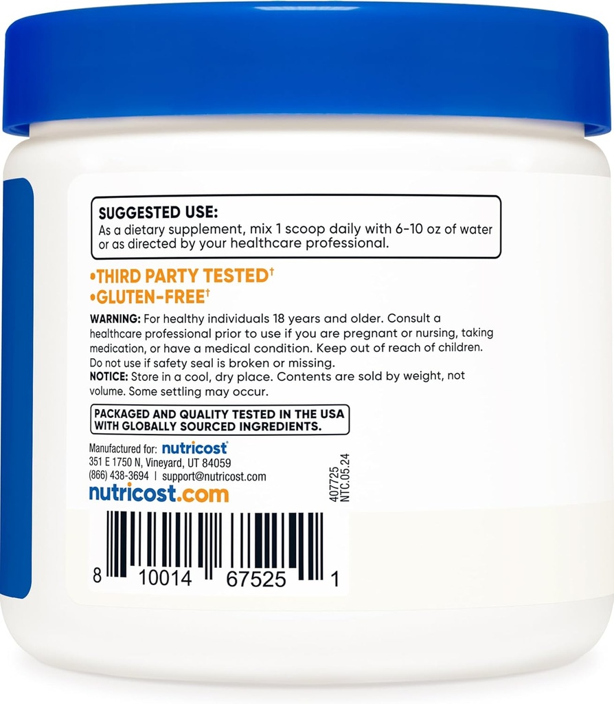 Nutricost L-Glutamine Powder 250 Grams 5