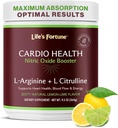 Life's Fortune L Arginine L Citrulline Supplement Powder - High Potency Nitric Oxide Supplement Booster with Natural Lemon Lime Flavor - Cardio Health, Blood Pressure and Vascular Support - 258g 2
