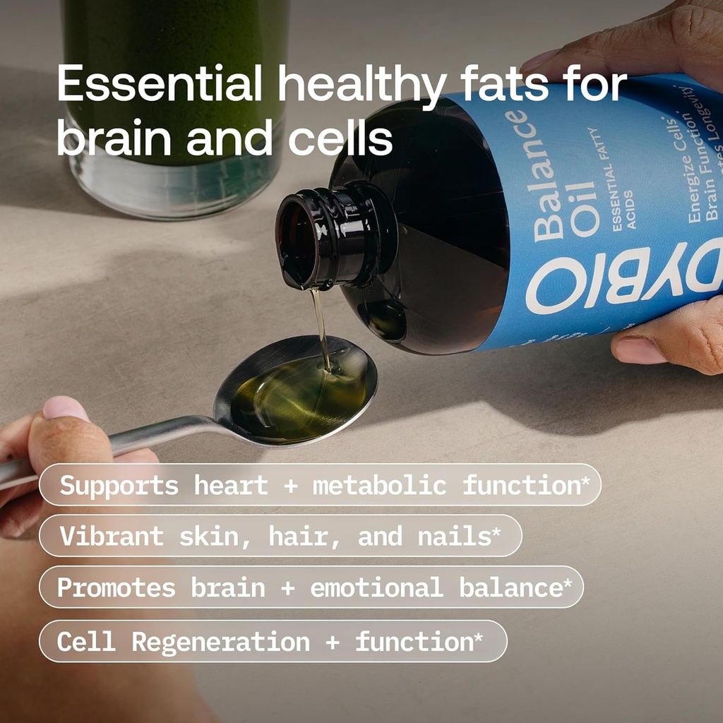BodyBio Balance Oil - Vegan Omega 3 6 Supplement – Cold-Pressed Safflower & Flaxseed Oil – Supports Brain Function, Healthy Skin, and Mood 6