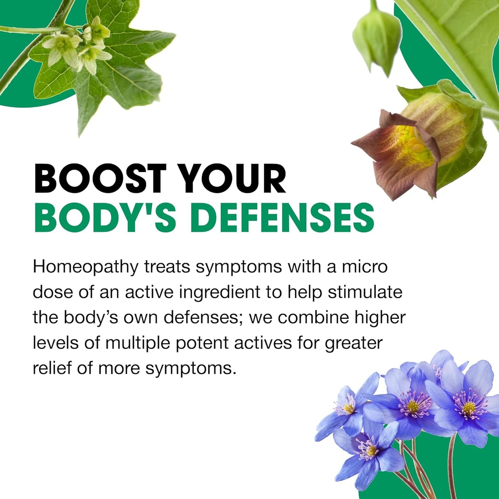 BHI Flu + Cold Multi-Symptom Relief Natural Safe Non-Drowsy Remedy 11 Targeted Homeopathic Active Ingredients for Body Aches, Fatigue, Chills & Headache - 100 Tablets 5