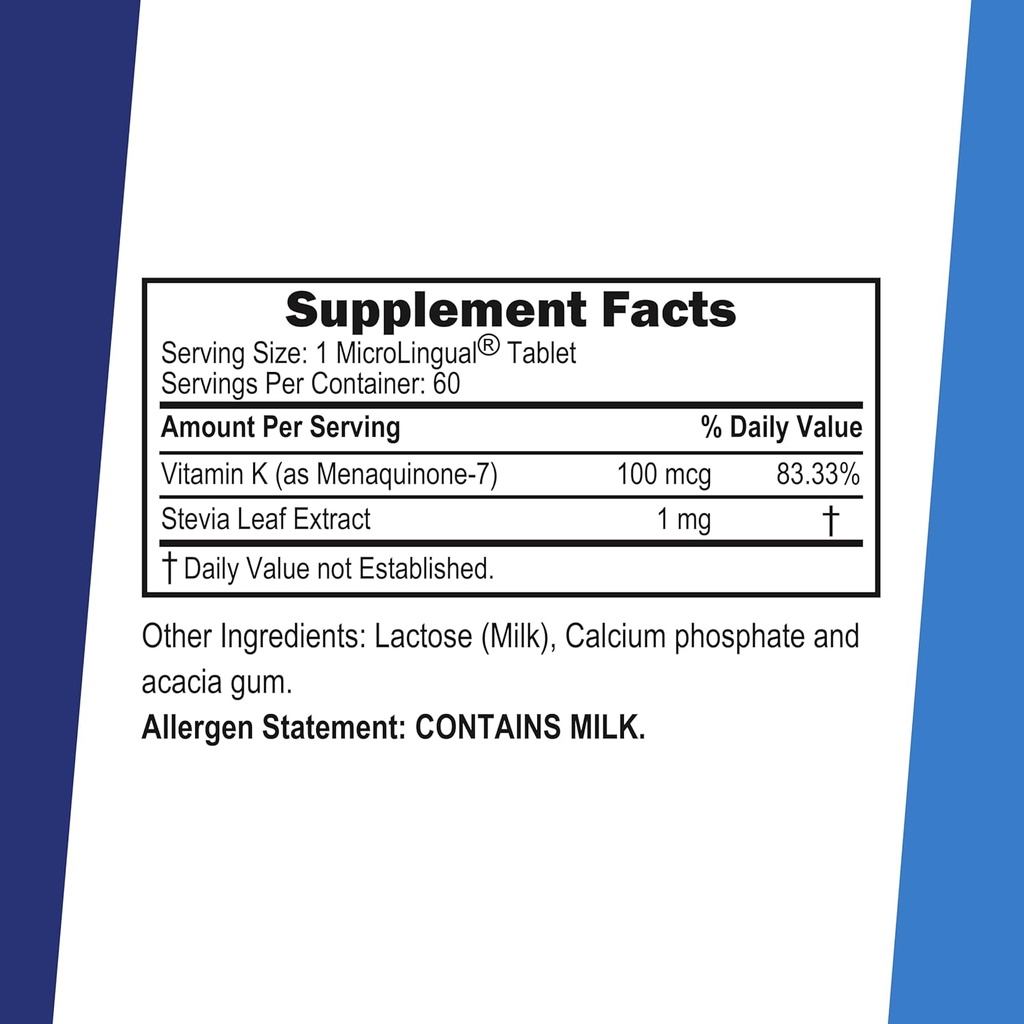 Superior Source Vitamin K2 MK-7 (Menaquinone-7) 100 mcg - Bone Strength & Health Support Supplement - Aids Healthy Heart Function - Bariatric-Friendly - 60 Sublingual Dissolving Tablets 3