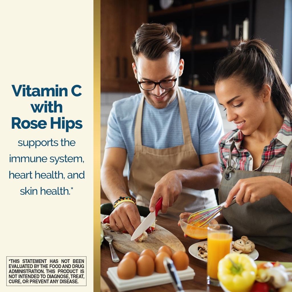 Nature's Wonder Vitamin C 1000 mg with Rose Hips Tablets for Immune Health, 250 Servings, 250 count 6