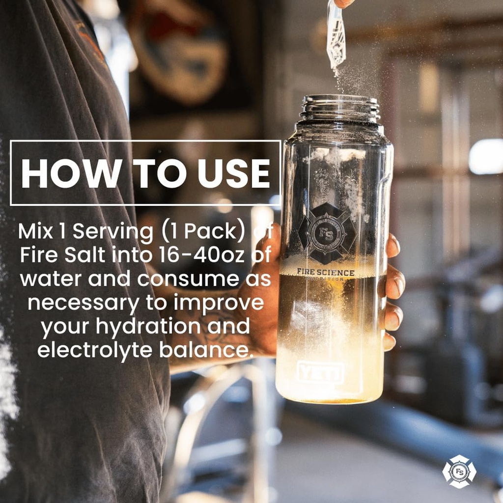 Fire Science Fire Salt Hydration Sticks, Electrolytes & Coconut Water, Hydration Drink Mix with Magnesium, Potassium & Sodium, Zero Sugar, Single Serve On The Go Packs, Berry Flavor, 32 Count 6