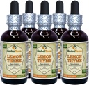 Lemon Thyme (Thymus x Citriodorus) Glycerite, Organic Dried Herb Alcohol-Free Liquid Extract (Brand Name: HerbalTerra, Proudly Made in USA) 2 fl.oz (60 ml) 4