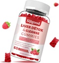 2 Pack Liver Cleanse Detox and Repair Gummies - Silymarin Milk Thistle Supplement with Artichoke, Dandelion and Elderberry - Liver Support Supplement - 120 Raspberry Flavored Gummies 2