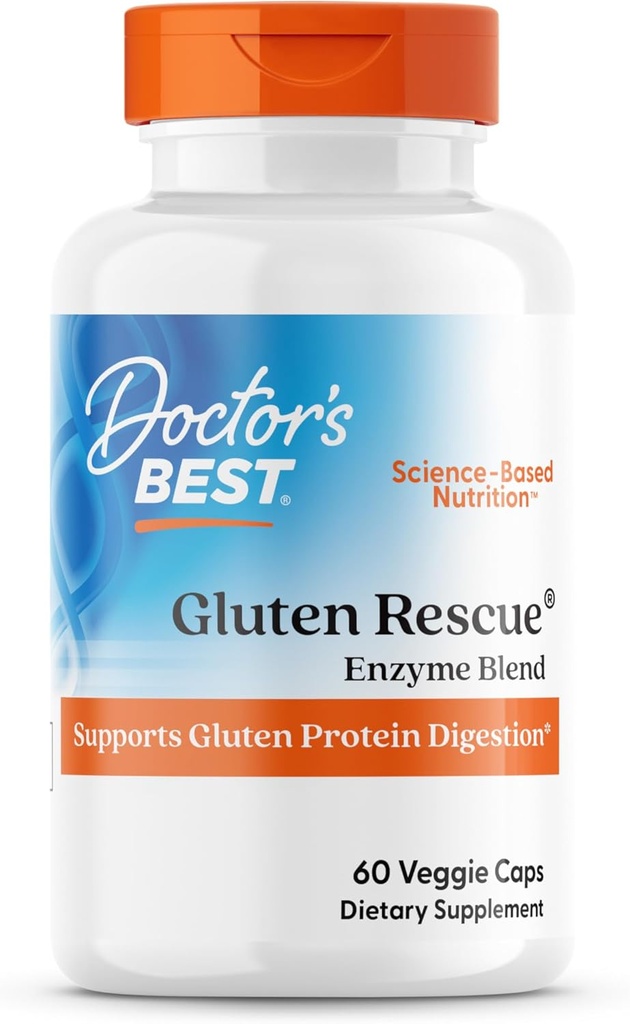 Doctor's Best Gluten Rescue with Glutalytic, Non-GMO, Vegan, 60 Count (Pack of 1) 2