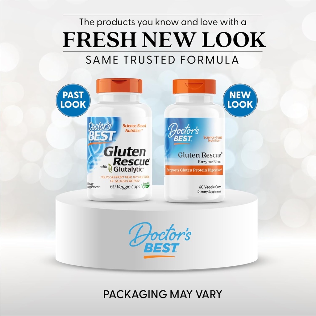 Doctor's Best Gluten Rescue with Glutalytic, Non-GMO, Vegan, 60 Count (Pack of 1) 3