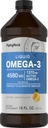 Piping Rock Omega 3 Fish Oil Liquid Supplement | 16 Fl Oz | Mercury Free | Lemon Flavor | 1370 mg Active Omega-3 | for Men and Women | Non-GMO, Gluten Free 2