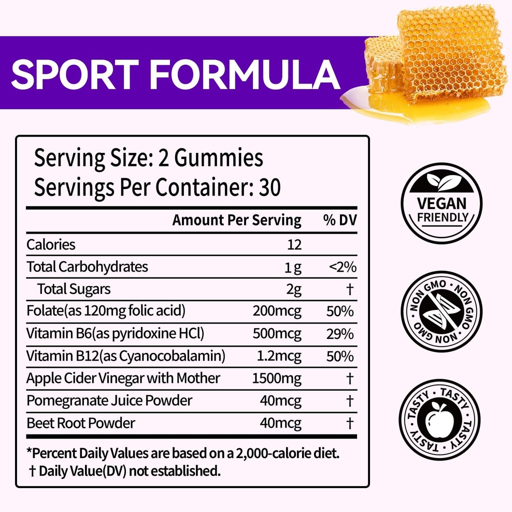 Keto ACV Gummies - 1500mg Apple Cider Vinegar Gummies with Probiotics, B12 and Keto Support, Detox & Cleanse, GMO Free & Vegan - 60 Count... 5