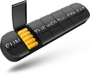 Weekly Pill Organizer 1 Time a Day, Travel Pill Box 7 Day Extra Large Compartments Vitamin Holder, Daily Pill Container 7day XL Medicine Dispenser for Fish Oil Case (Black) 2
