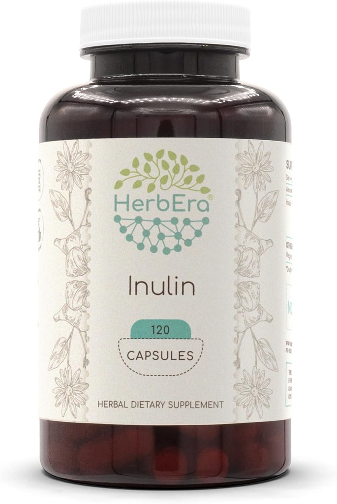 HerbEra Inulin Capsules, 500 mg, Inulin from Jerusalem Artichoke (120 Capsules) 2