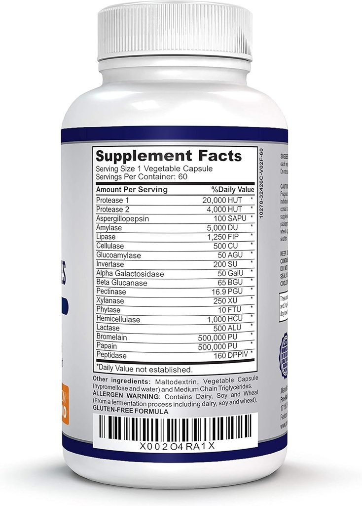 Premium Digestive Enzymes with Plant-Based enzymes, Supports Better Digestion, Better Nutrient Absorption (60 Non-GMO Vegetable Capsules) 4