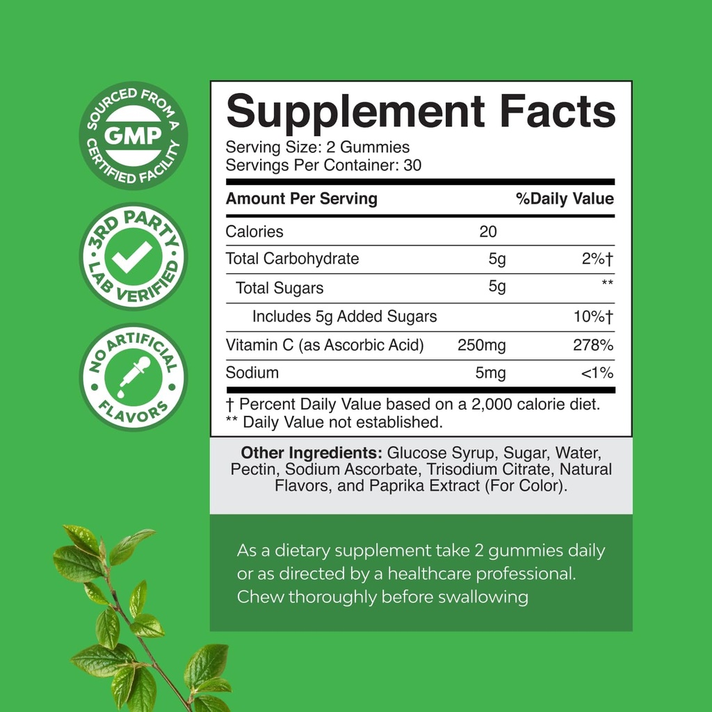 Bundle of Reduced Glutathione Supplement with Milk Thistle - 500 mg per Serving Pure L Glutathione and Chewable Vitamin C Gummies for Adults - Ascorbic Acid Natural Gummy Immune Booster & Cold Remedy 4