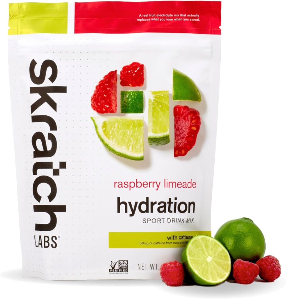 Skratch Labs Hydration Powder | Sport Drink Mix | Electrolytes Powder for Exercise, Endurance, and Performance | Raspberry Limeade with Caffeine | 20 Servings | Non-GMO, Vegan, Kosher 2