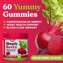 Beet Gummies with CoQ10-Nitric Oxide & Energy Support-Non-GMO Beetroot Powder & Grape Seed Extract- Natural Mixed Berry Flavor-60 Count 5