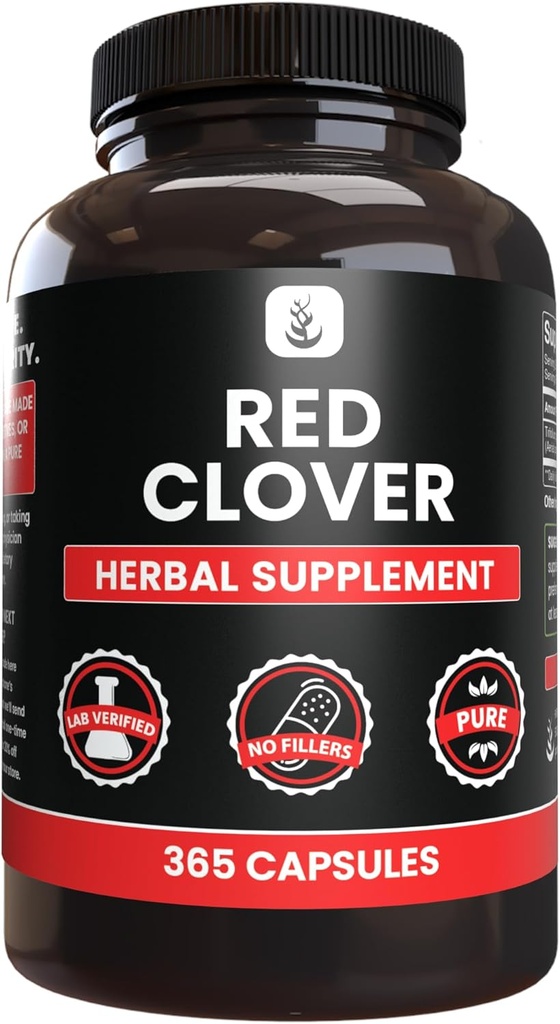 PURE ORIGINAL INGREDIENTS Red Clover (365 Capsules) No Magnesium Or Rice Fillers, Always Pure, Lab Verified 2